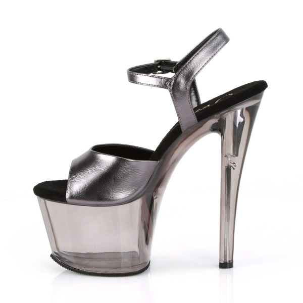 7 inches Heel, 2 3/4 inches Tinted Platform Ankle Strap Sandal — image 15 of 25