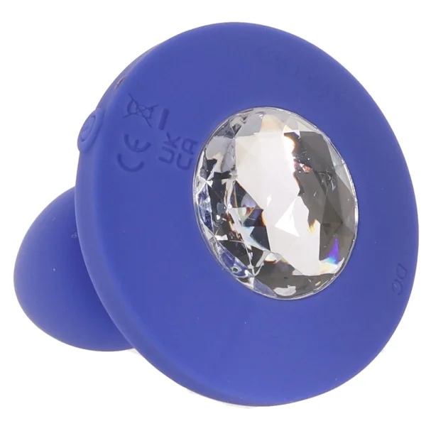 Cheeky Gems Silicone Rechargeable Vibrating Small Anal Probe By CalExotics - Blue