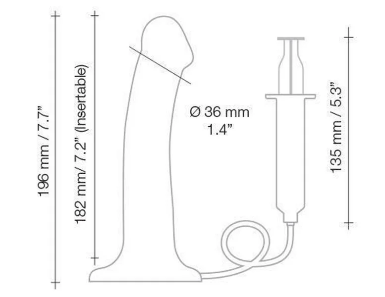 Strap-on-Me Silicone Cum Squirting Dildo