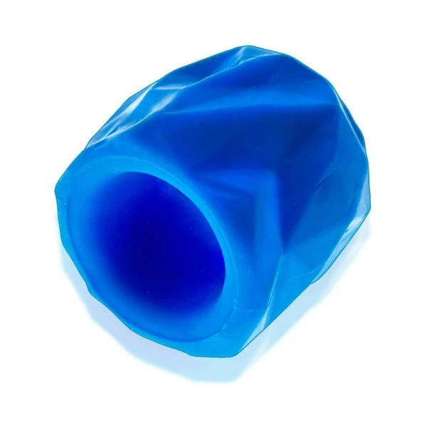 Extreme Bondage Gear:  Hunkyjunk Fractal Tactile Ballstretcher Teal Ice