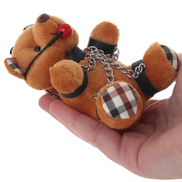 Gagged Teddy Bear Keychain