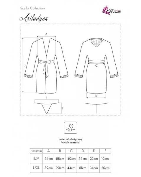 Ariladyen Robe  - Black - L/xl