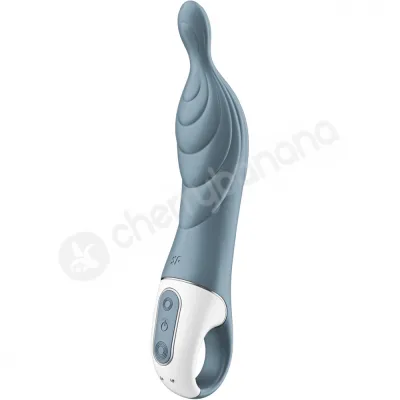 Satisfyer A mazing 2 Grey Silicone Ribbed A Spot Stimulation Vibrator