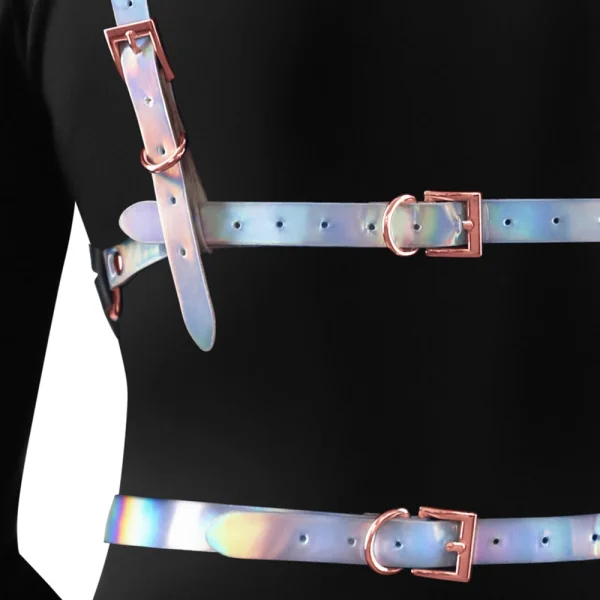 Cosmo Risqué Chest Harness Small / Medium - Rainbow