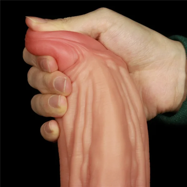 10" Fat Silicone Cock + Balls
