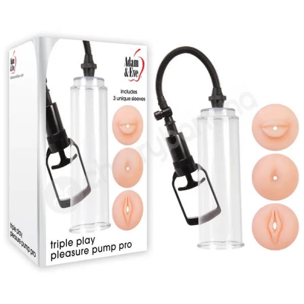 Adam & Eve Triple Play Pleasure Pump Pro Penis Pump