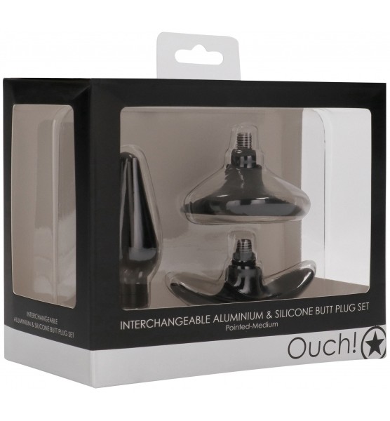 Interchangeable Butt Plug Set - Pointed Medium
