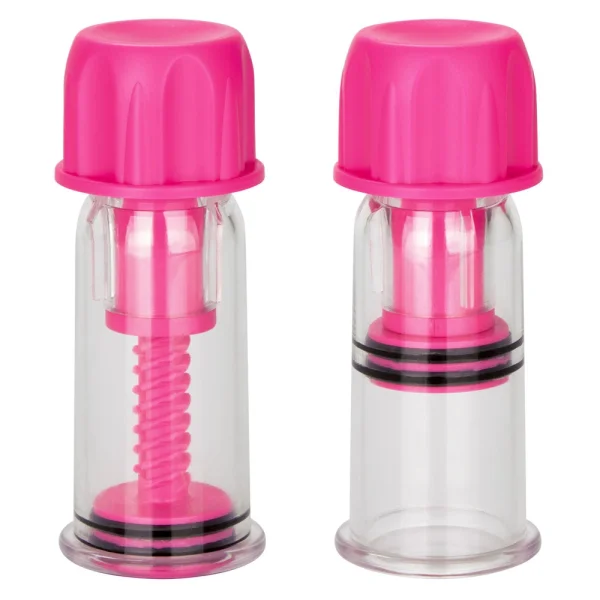 Nipple Play - Vacuum Twist Suckers (Pink)