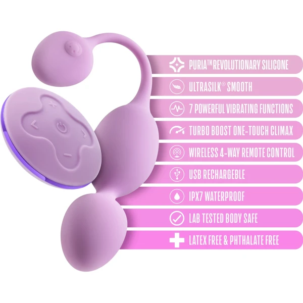 Wellness Raine Rechargeable Waterproof Silicone Vibrating Kegel Ball With Remote By Blush