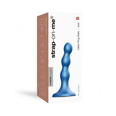 Strap on me Dildo Plug Balls S Metallic Blue