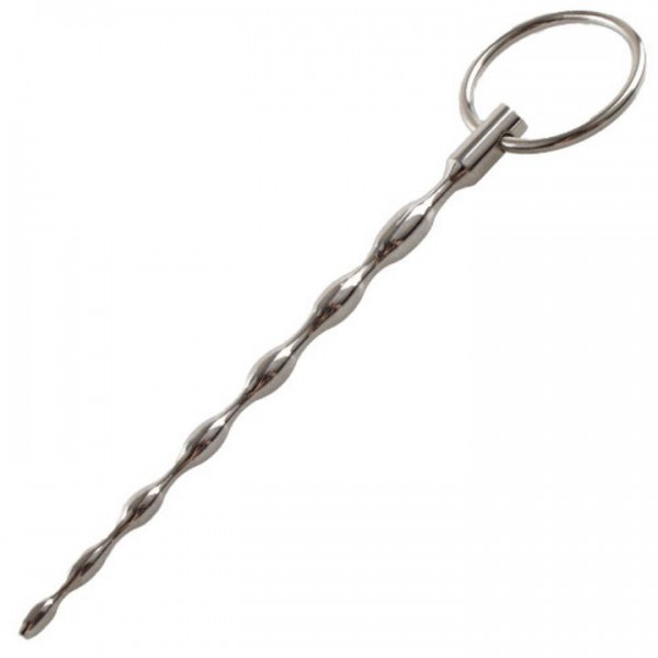 Torment Stainless Steel Rippled Urethral Sound - 13.5cm