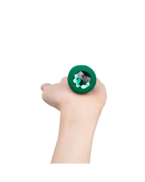 B-vibe Vibrating Jewel Plug - Green - M/l