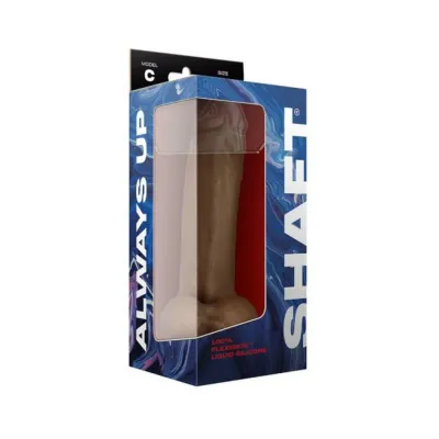 Shaft Model C 9 5 In Dual Density Silicone Dildo With Balls Suction Cup Oak