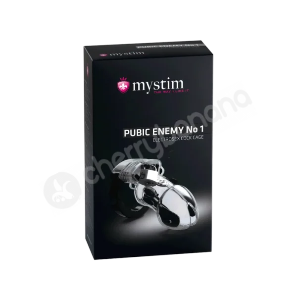 Mystim Pubic Enemy No 1 Clear E-stim Cock Cage
