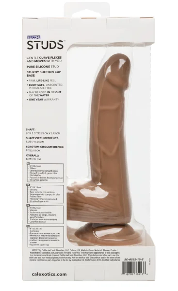 Silicone Stud 6 Inch - Brown