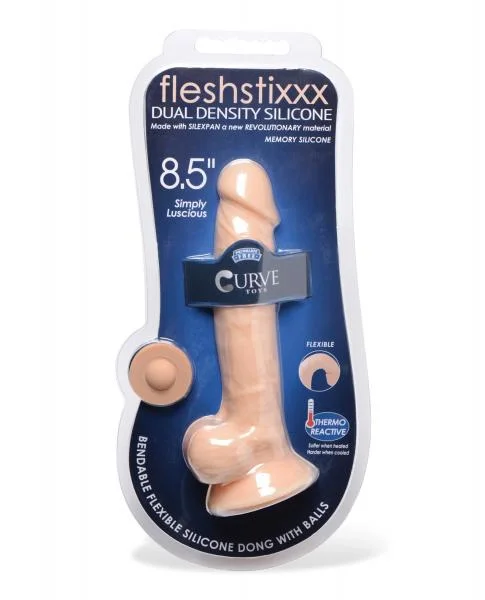 Curve Novelties Fleshstixxx 8.5" Dildo W/balls - Flesh