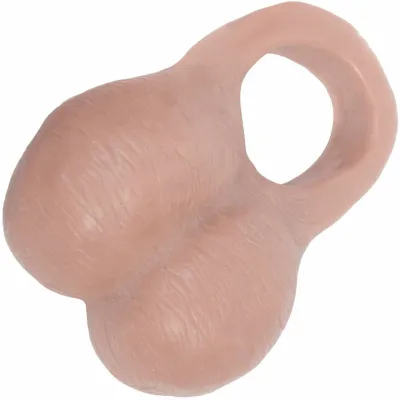 Love Bump Silicone Vibrating Balls Dildo Attachment by New York Toy Collective Caramel