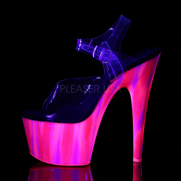 7 inches Heel, 2 3/4 inches UV Reactive PF Ankle Strap Sandal — image 7 of 12