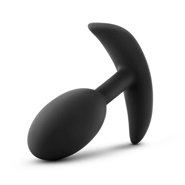Anal Adventures Platinum - Silicone Vibra Slim Plug - Medium - Black