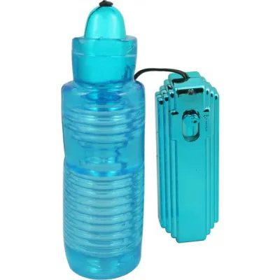 Cyberskin Solo Slider 5X Blue Vibrating Sleeve