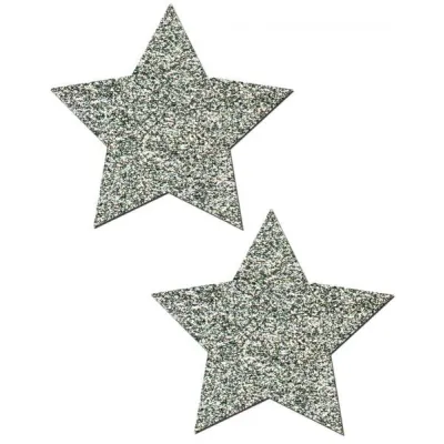 Rockstar Silver Glitter Star Pasties O S
