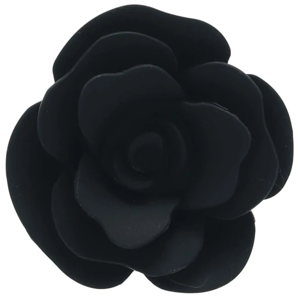 Forbidden Small Rose Silicone Butt Plug By CalExotics - Black