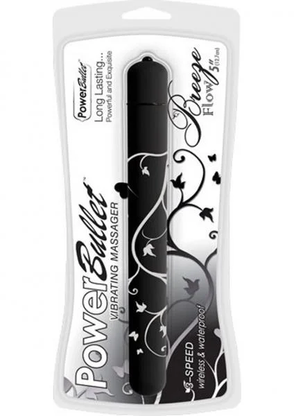 Power Bullet Breeze Flow Black 5 inches Vibrator