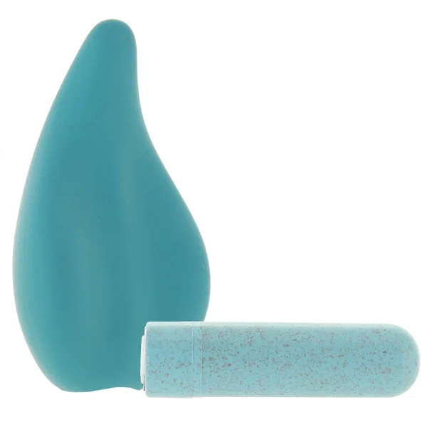 Gaia Eco Caress Rechargeable Waterproof Plant Based Clitoral Vibrator By Blush - Aqua