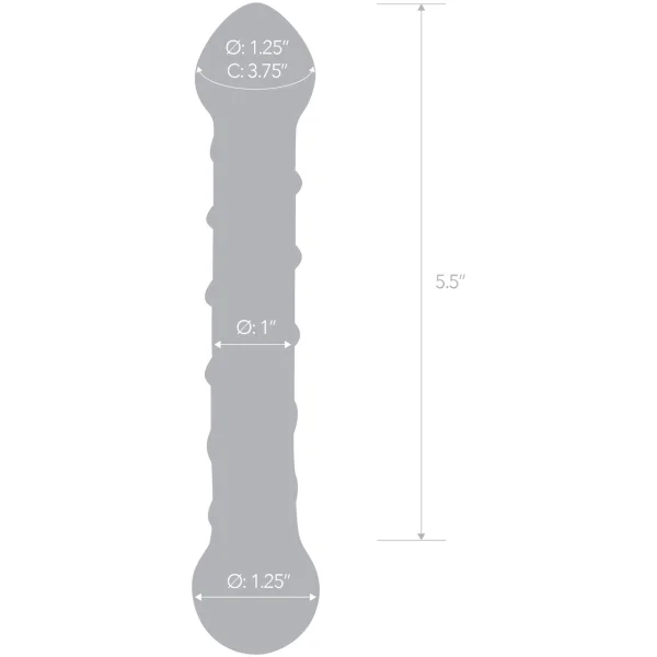 Gläs Spiral Glass Dildo - Clear & Blue