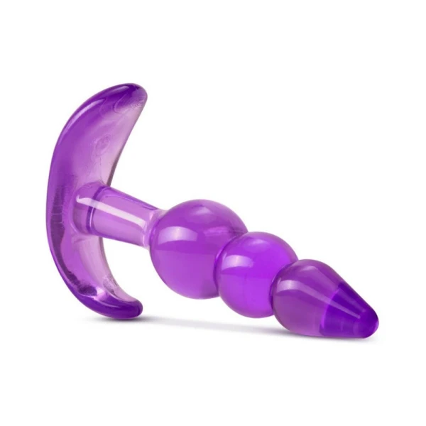 B Yours  Triple Bead Anal Plug Purple