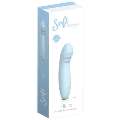 Soft by Playful Fling Rechargeable G Spot Vibrator Blue