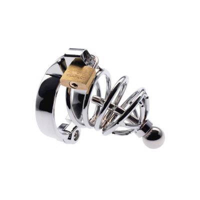 Kink Range Sounding Chastity Cage 45mm Silver 45mm