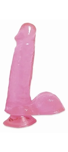 Basix Dong With Suction Cup 6 Inches Pink