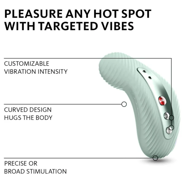 Fun Factory LAYA III Rechargeable Waterproof LAY-ON Vibrator - Sage Green