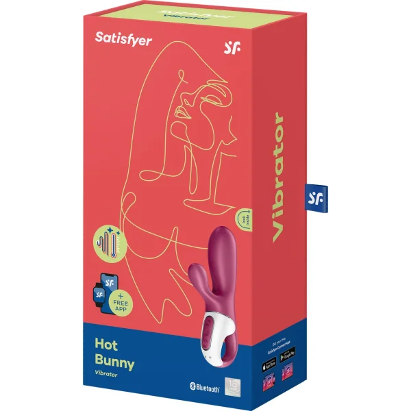 Satisfyer Hot Bunny Rechargeable Warming App Enabled 12-Function Dual Stimulation Vibrator