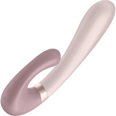 Satisfyer Heat Wave Rechargeable Warming App Enabled 12 Function Dual Stimulation Vibrator Mauve