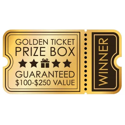Golden Ticket Prize Box