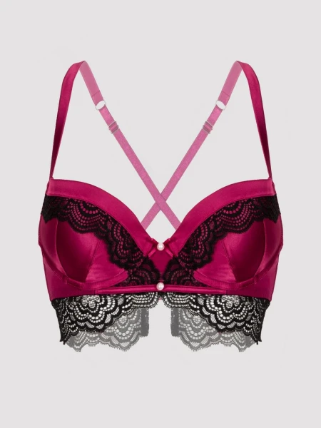 Lovehoney Satin Romance Purple Push-up Bra