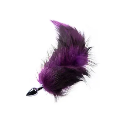 Kink Range Bushy Tail Butt Plug 3 Inch Purple 17 7 Inch