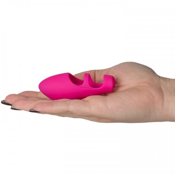 Bondara Pink Silicone Ridged Finger Vibrator — image 4 of 5