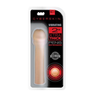 Cyberskin 2 Inch Xtra Thick Vibrating Transformer Penis Extension Flesh
