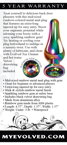 Rainbow Metal Plug - Medium