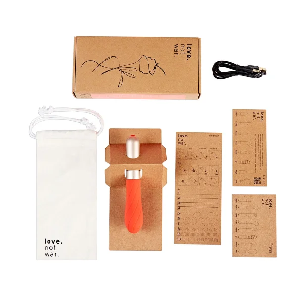 Love Not War Grá Sustainable Made Bullet Vibrator - Orange