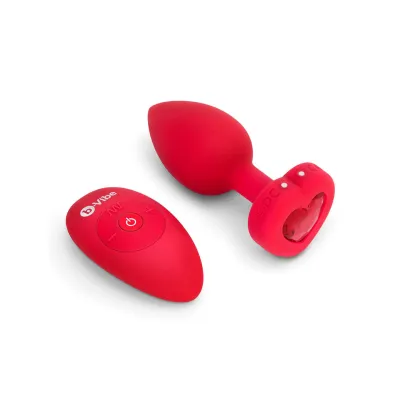 B Vibe Vibrating Heart Plug M L