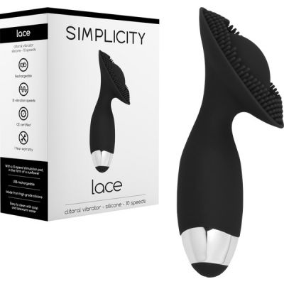 LACE G Spot Clitoral Vibrator Black