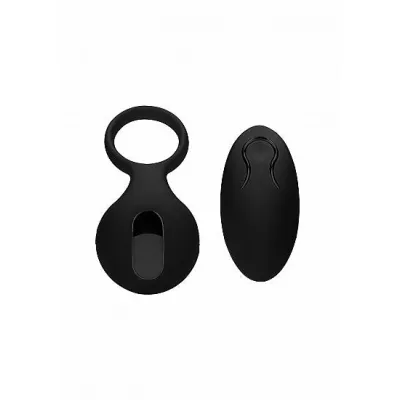 No 75 Remote Controlled Vibrating Cock Ring Black
