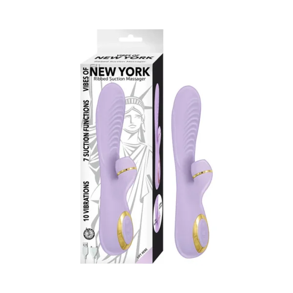 Vibes Of New York Ribbed Suction Massager