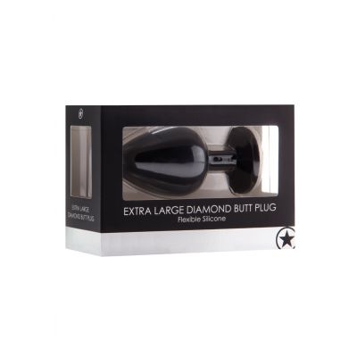 Extra Large Diamond Butt Plug Black Beginner Butt Plug