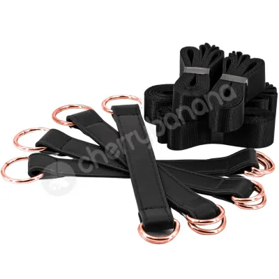 Bondage Couture Tie Down Straps Black Restraints