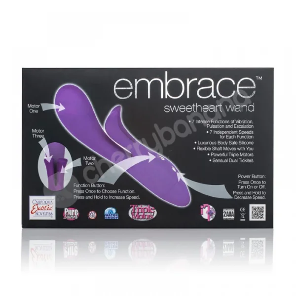 Embrace Purple Sweetheart Wand Vibrator